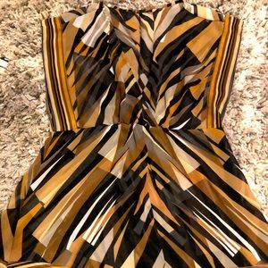 Brown print top